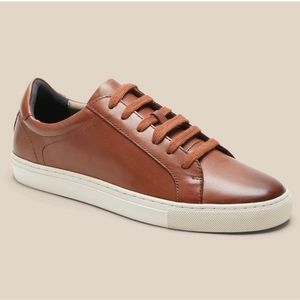 NWT Banana Republic Nicklas Leather Ortholite Sneakers in Cognac Men’s Size 9